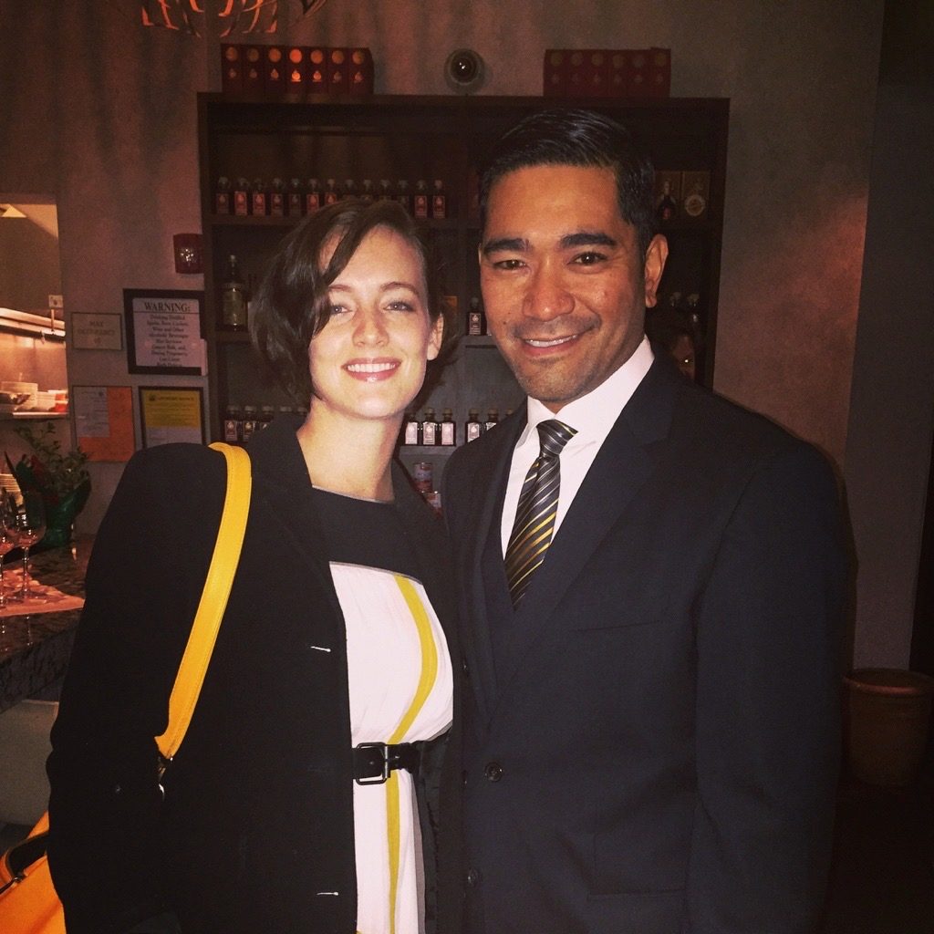 Cassie and Derek out for dinner